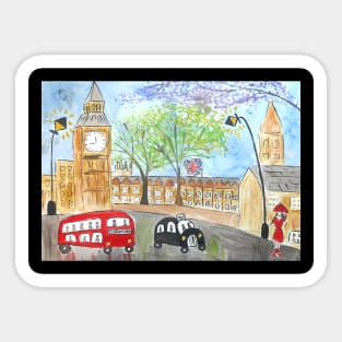 Big Ben, Naive London Image Sticker